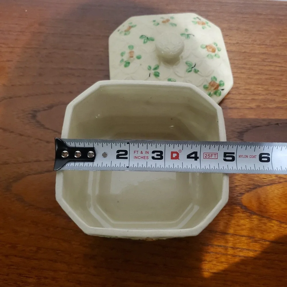 Vintage Moriyama Mori-Machi Japan‎ Art Deco Basket Pattern Trinket Box 5
